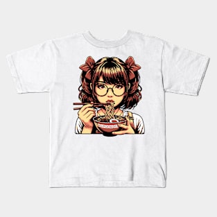 Ramen Japanese Girl Kids T-Shirt